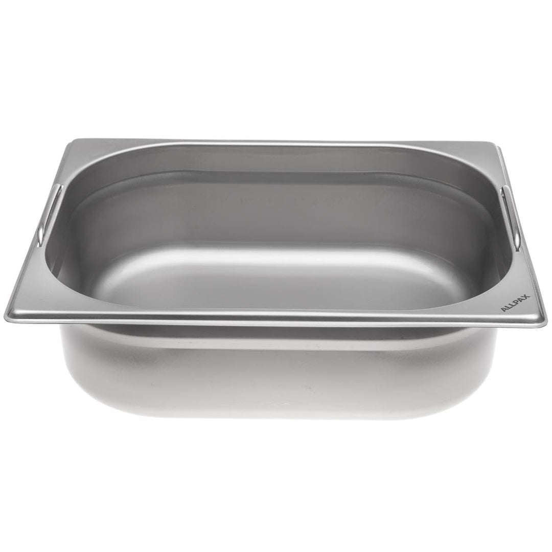 Allpax GN Behälter 1/2 Edelstahl - Höhe 100 mm - mit Griffe - lebensmittelechter & hitzebeständiger