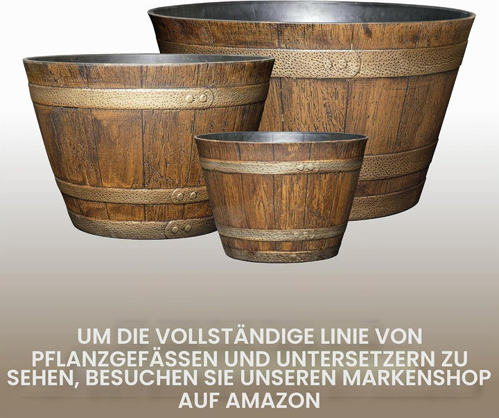 Classic Home and Garden 74 Whiskyfass, 22,9 cm, Eiche im Used-Look 9" Whiskey Barrel Eiche im Used-l