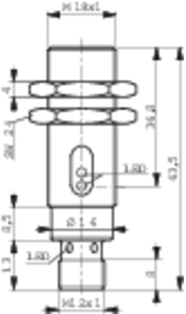 Contrinex Reflexions-Lichtschranke LRS-1180-304 620 200 416 dunkelschaltend 10-36 V/DC 1 St.