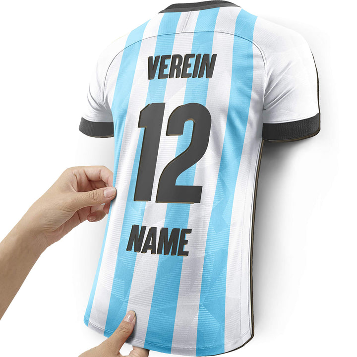Elbeffekt Trikotlampe für Argentinien Fans aus Holz - personalisierbares Geschenk - schenke Dein ind