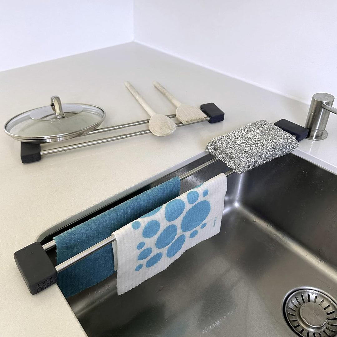 Sanni Shoo 2er Set Spüllappenhalter drip.line, Lappenhalter und Abtropfgestell Spüle, Schwammhalter