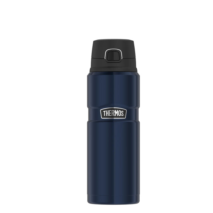 Thermos Stainless King Bottle 0,70l, Midnight Blue, Thermosflasche aus Edelstahl, Safe Flow Lid, spü