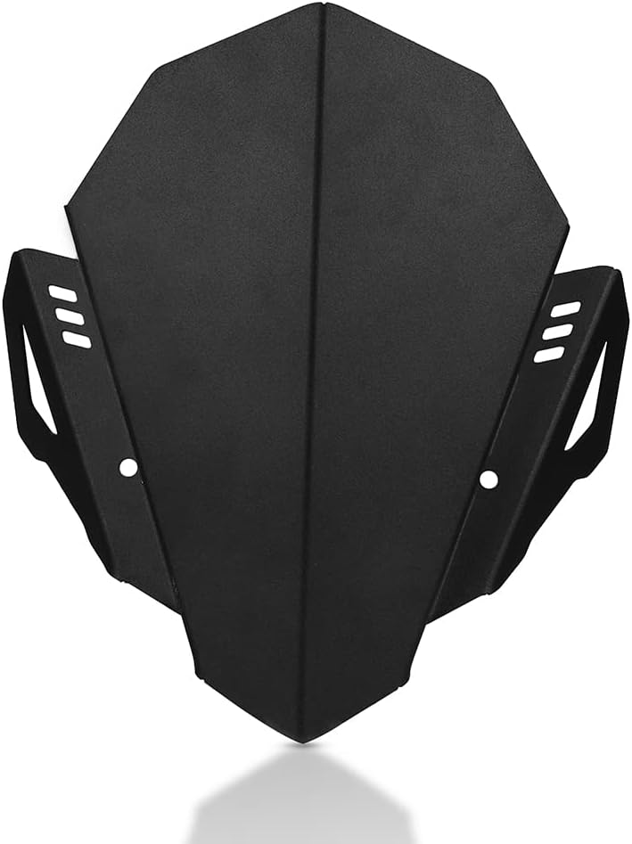 ZHUOWU CNC Aluminium Windschutzscheibe Windschutzscheibe für MT-07 MT07 2018-2020 Schwarz, Schwarz