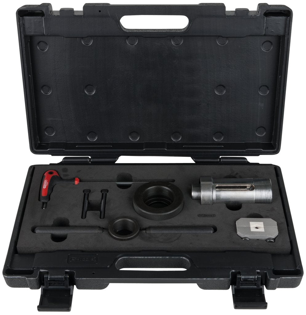 KS Tools 150.9545 Montagehilfe-Satz für Stossdämpfer mit Zuganschlagfeder, 7-teilig
