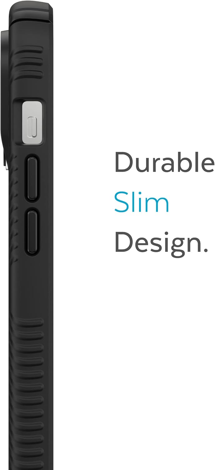 Speck Presidio2 Grip - rutschfeste iPhone 14 Pro Hülle (Schwarz/Schwarz/Weiss) Schwarz / Schwarz / W