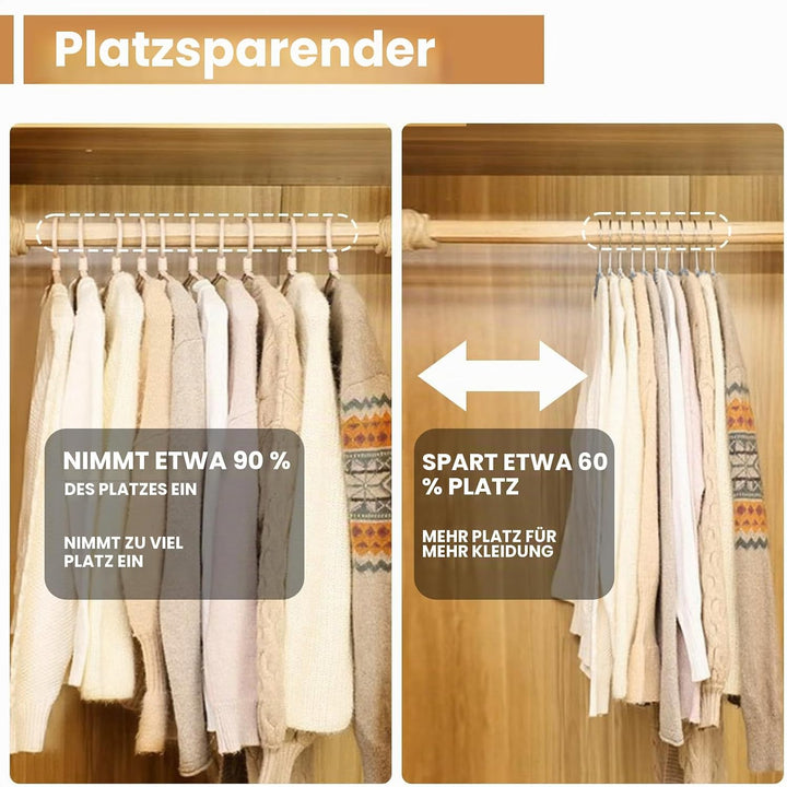 Jiang&amp;Rong Kleiderbügel Samt Grau, ultradünn, platzsparend, rutschfest, Keine Schulterstösse, Clothe