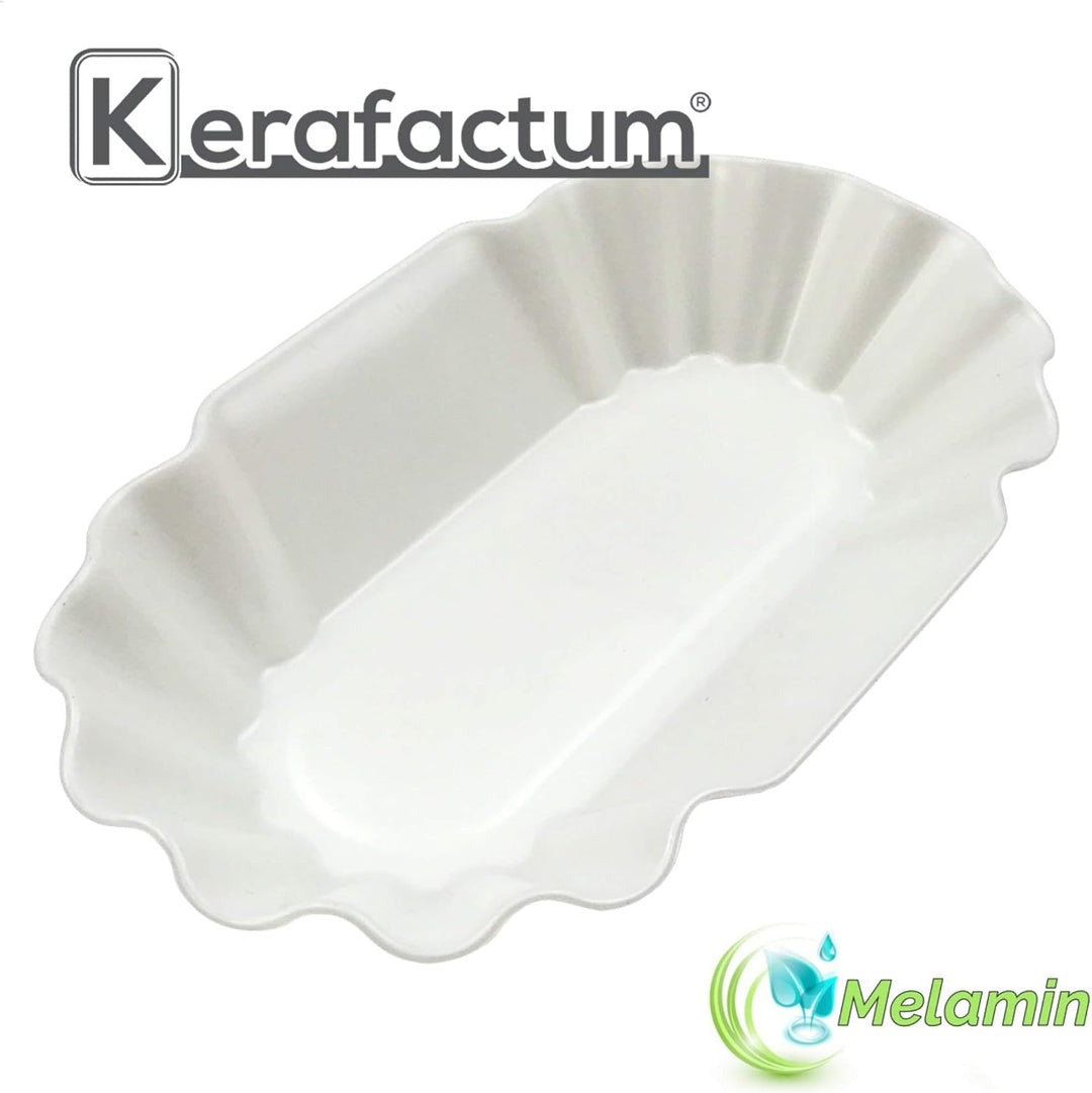 Kerafactum Pommesschale Snack Schale für Pommes Currywurst Wurstschale Snackschale für Imbiss Kantin