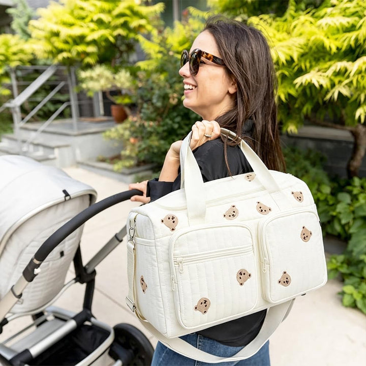 CEWROM Vielseitige Wickeltasche, Baby Wickeltasche und Umstandstasche, Leichte Gepolsterte Wickeltas