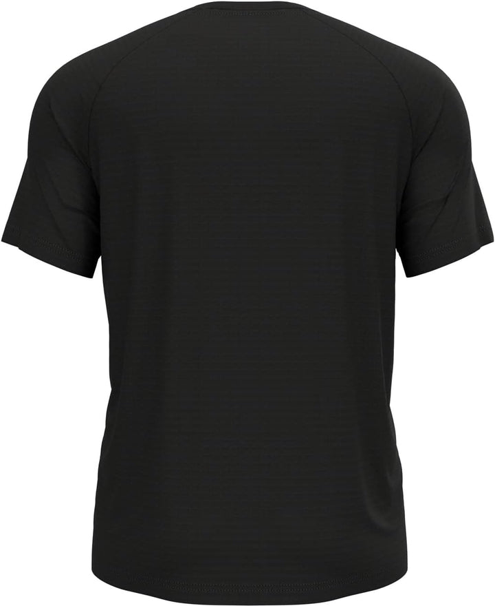 Odlo Herren Essential Print_313752 Kurzarm Laufshirt, Schwarz