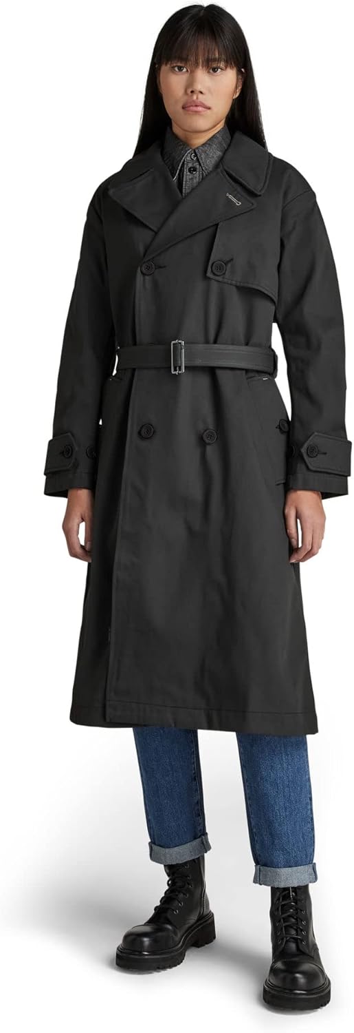 G-STAR Damen High Trenchcoat Jackets XS Blau (raw denim D22012-D189-001), XS Blau (raw denim D22012-