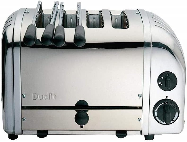 Dualit Kombi-Toaster 42174 Edelstahl 4 Schlitze, 2,2 kW/230V | 4 Schlitze | Edelstahl | 80 Scheiben