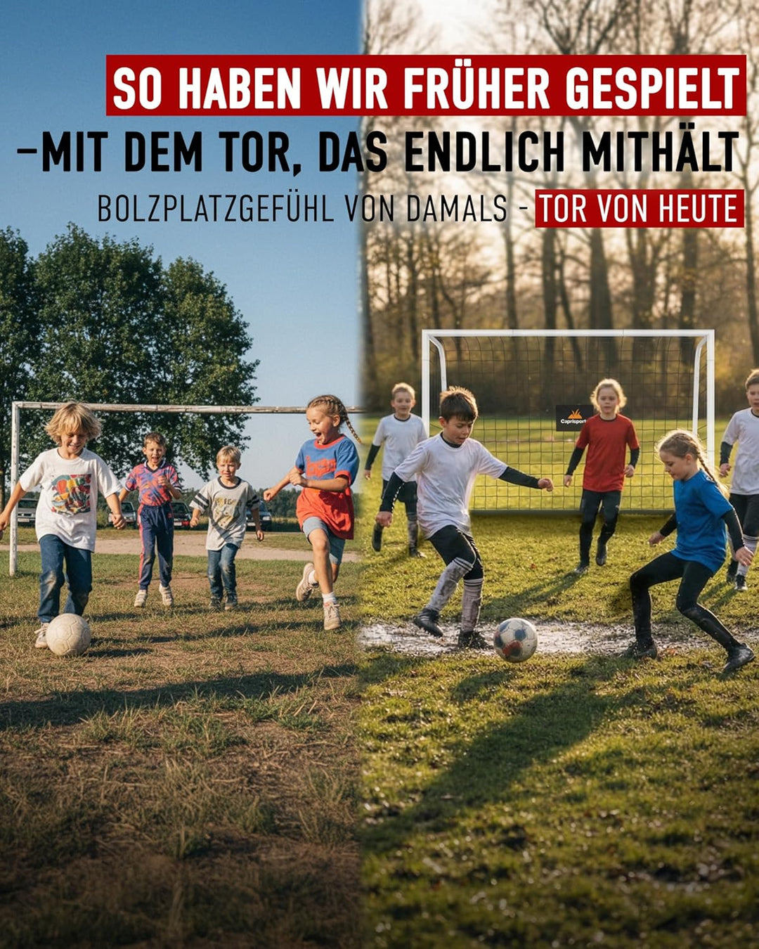 Fussballtor Kinder [EXTREM STABIL] - [ROSTFREI] Fussballtore für Garten Kinder - Fussball Tor mit Er