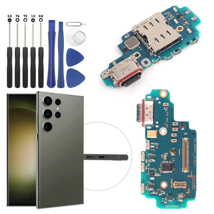 RongZy Dock Connector für Samsung Galaxy S23 Ultra 5G S918B Ladebuchse mit Flex Kabel kompatibel mit