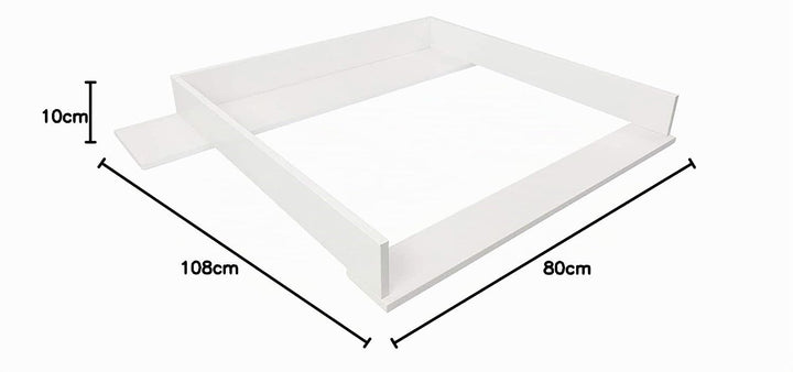 Puckdaddy Marius | Wickelaufsatz kompatibel mit IKEA Hemnes Kommoden u.Ä. | 108x80x10 cm | Wickelauf