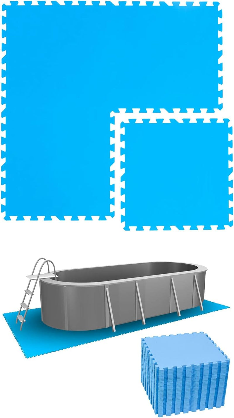 EYEPOWER 8,4m² Poolunterlage aus 36 grossen Matten - 50 x 50 x 1cm Dicke Poolmatte - Pool Unterlage