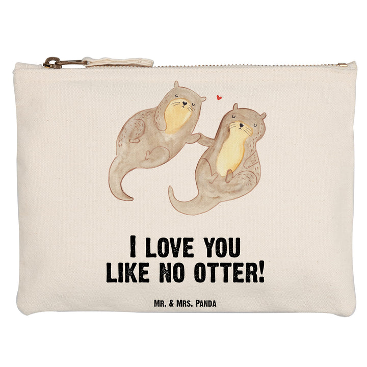 Mr. & Mrs. Panda Kulturtasche Otter Hände halten Grösse XL Grosse - Geschenk, kosmetiktäschchen, Mäp