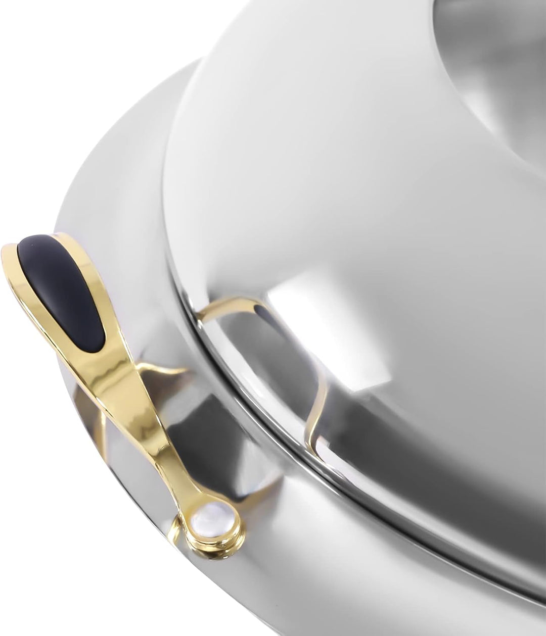 3 L Chafing Dish, Edelstahl Speisewärmer mit Deckel Kraftstoffhalter für Hotels Buffets Restaurants