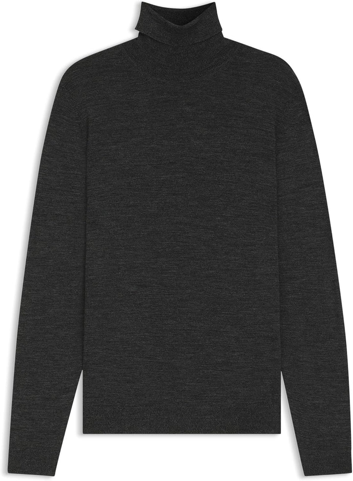 BOSS Rollkragenpullover MUSSO Langarm Strick anthrazit L Anthrazit, L Anthrazit