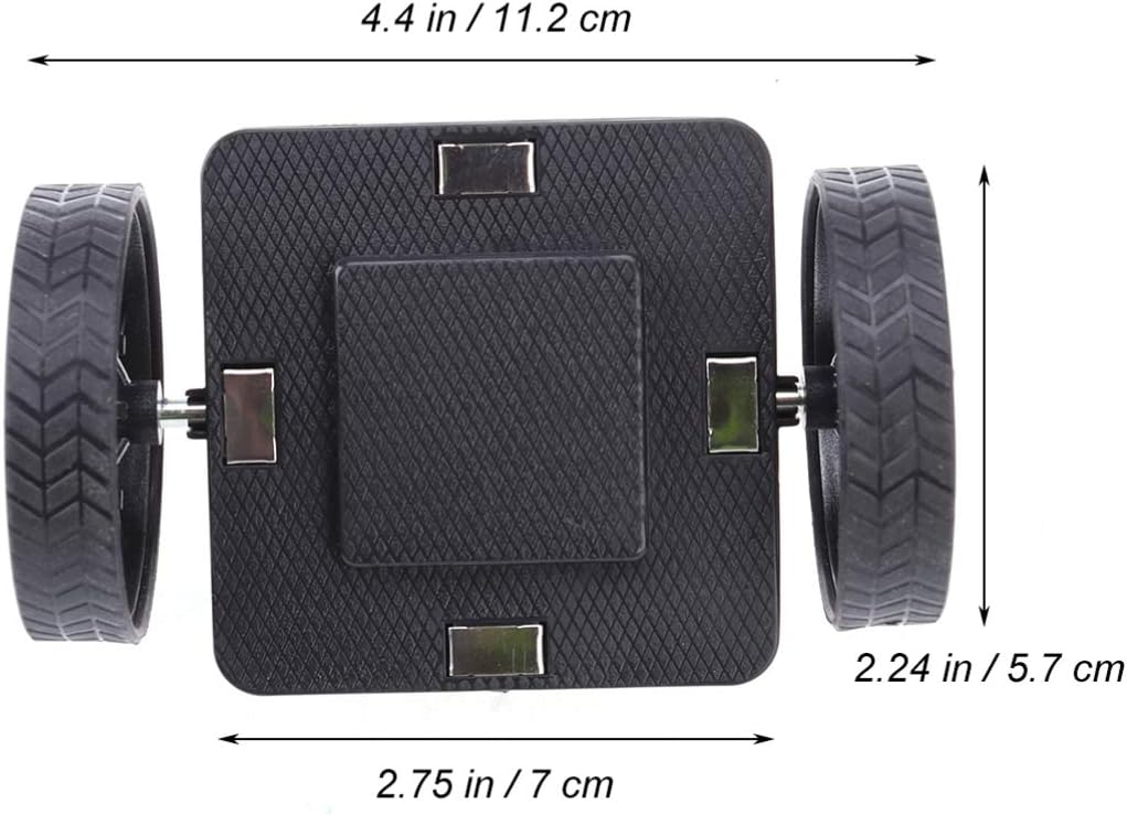 ROSENICE 2 Stück Magnet Räder für Magnetische Bausteine Konstruktionsspielzeug (Schwarz)