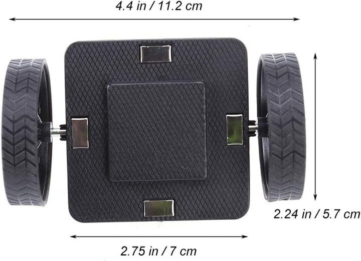 ROSENICE 2 Stück Magnet Räder für Magnetische Bausteine Konstruktionsspielzeug (Schwarz)
