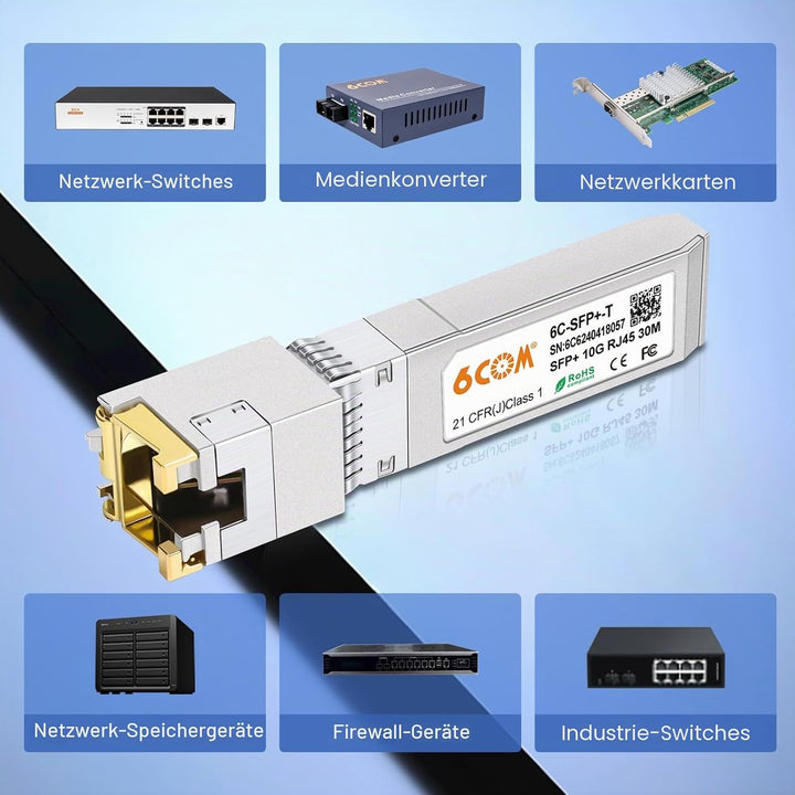 10GBASE-T SFP+ RJ45 Module jusqu&