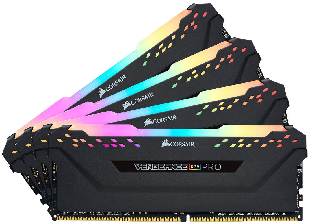 Corsair Vengeance RGB PRO 64GB (4x16GB) DDR4 3200 (PC4-25600) C16 Arbeitsspeicher – Schwarz, CMW64GX