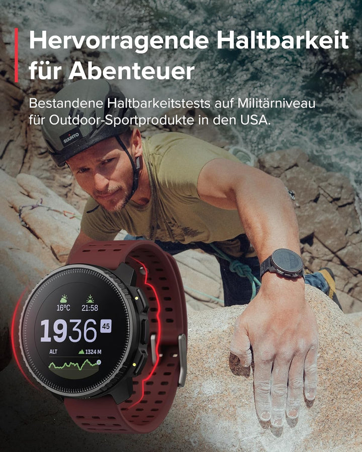 SUUNTO Vertical Abenteuer Uhr - GPS Smartwatch, Akkulaufzeit bis zu 65 Tagen, Militärgeprüftes Gehäu