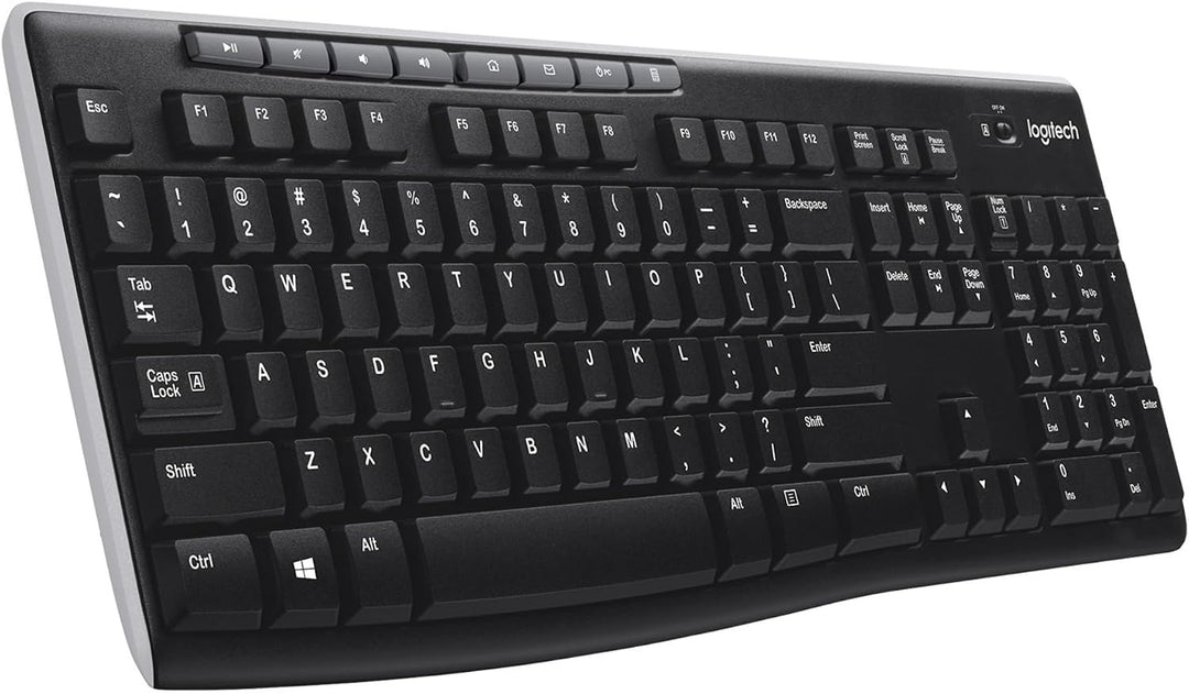 Logitech K270 Kabellose Tastatur für Windows, Belgisches AZERTY-Layout - Schwarz