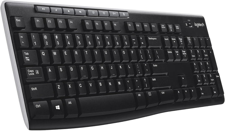 Logitech K270 Kabellose Tastatur für Windows, Belgisches AZERTY-Layout - Schwarz