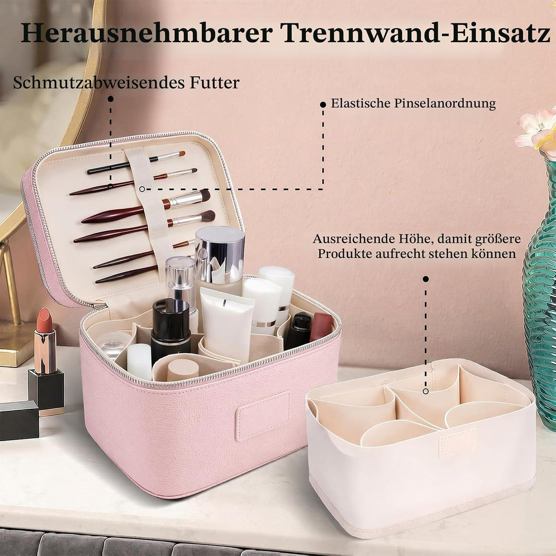 Kosmetiktasche,Kulturtasche Damen,Make up Tasche Mit Grossem Fassungsvermögen und Zwei Ebenen,Reise-