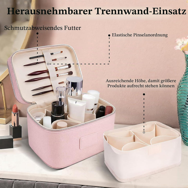Kosmetiktasche,Kulturtasche Damen,Make up Tasche Mit Grossem Fassungsvermögen und Zwei Ebenen,Reise-