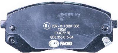 HELLA PAGID 8DB 355 015-841 Bremsbelagsatz - T2061 - Dicke/Stärke: 17.5mm - mit akustischer Verschle