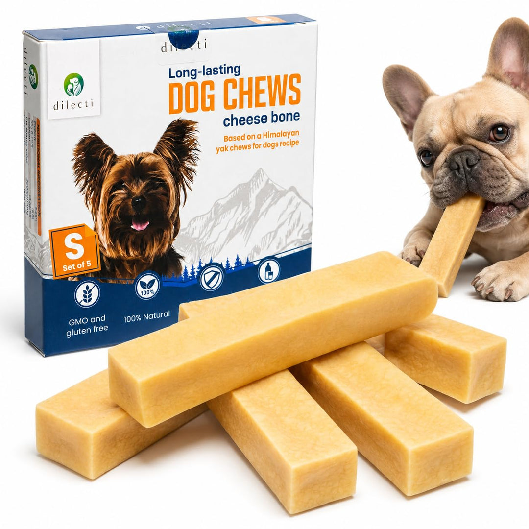 Natürliche Käse Kauknochen für Hunde - Sehr Schmackhafte, Harte und Haltbare Natürliche Kauknochen W