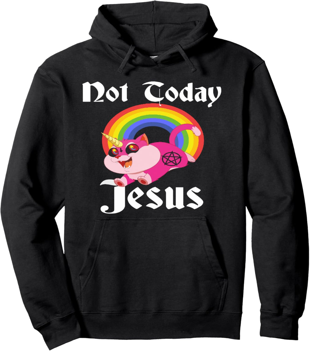 Bisexual Gay Trans LGBTQ Regenbogen Rainbow not today Jesus Pullover Hoodie