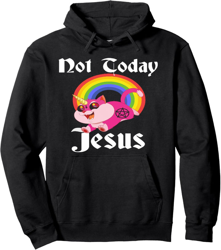 Bisexual Gay Trans LGBTQ Regenbogen Rainbow not today Jesus Pullover Hoodie