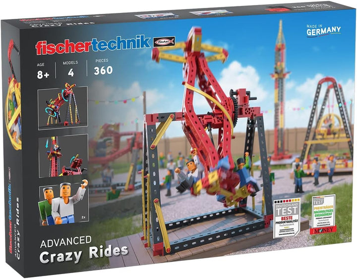fischertechnik 569019 Advanced Crazy Rides/Bausatz für Kinder ab 8 Jahre, Freizeitpark Baukasten mit