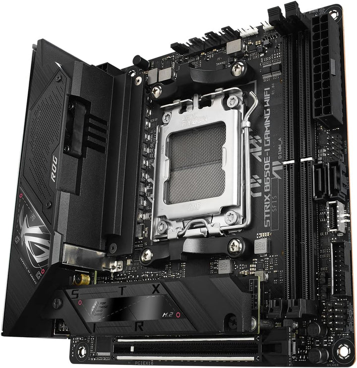 ASUS ROG STRIX B650E-I GAMING WIFI Mainboard Sockel AMD AM5 (Ryzen 7000, Mini-ITX, DDR5 Speicher, 10
