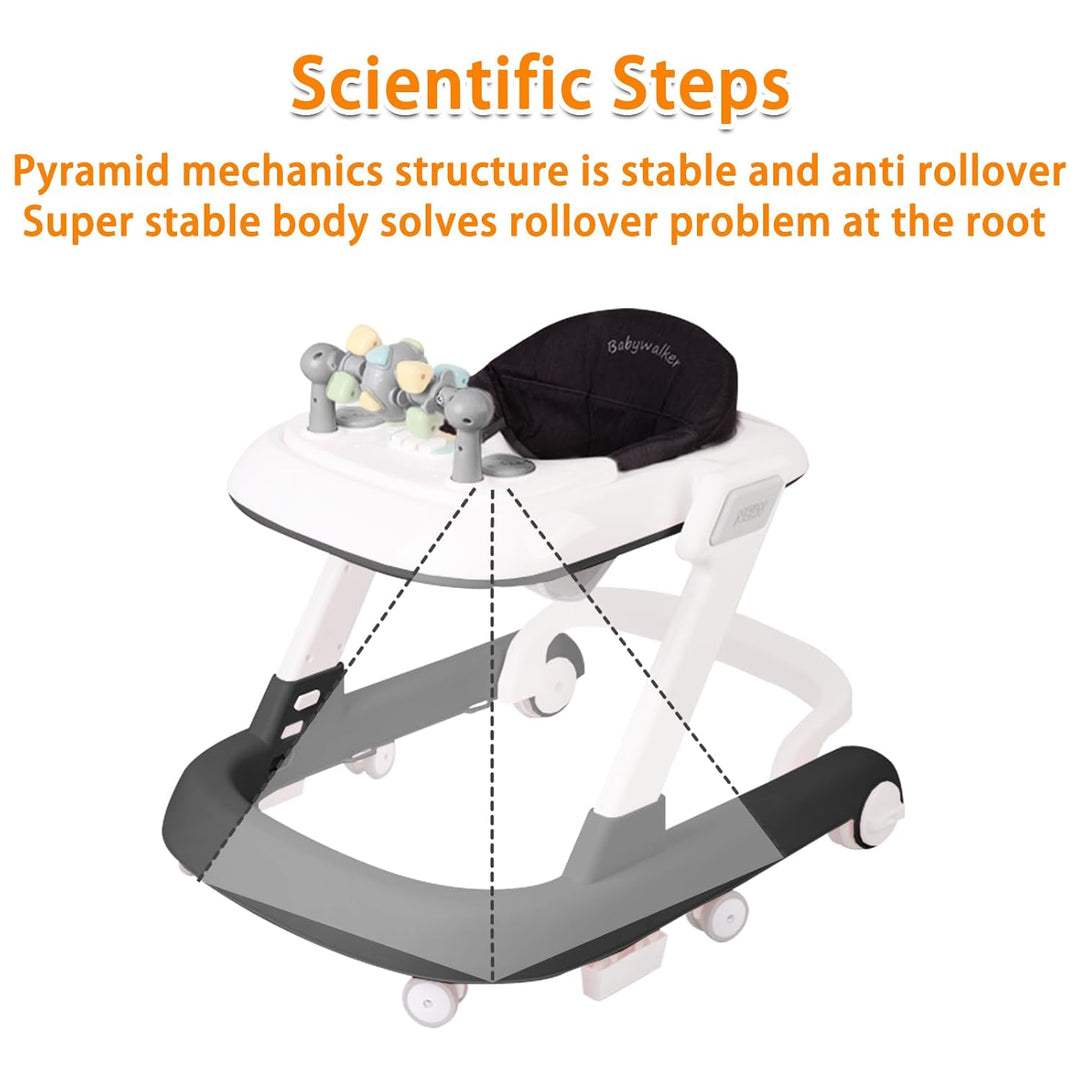 Babywalker Lauflernwagen 2in1 Lauflernwagen Lauflernwagen Wippfunktion Babywalker mit Rollen, Musik,