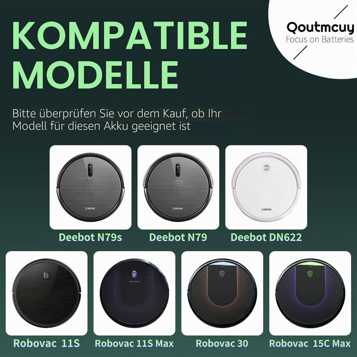 Tesvor X500 Akku, Aufgerüsteter 14.4V 4000mAh Super hohe Kapazität Li-Ion Akku für RoboVac, Tesvor X