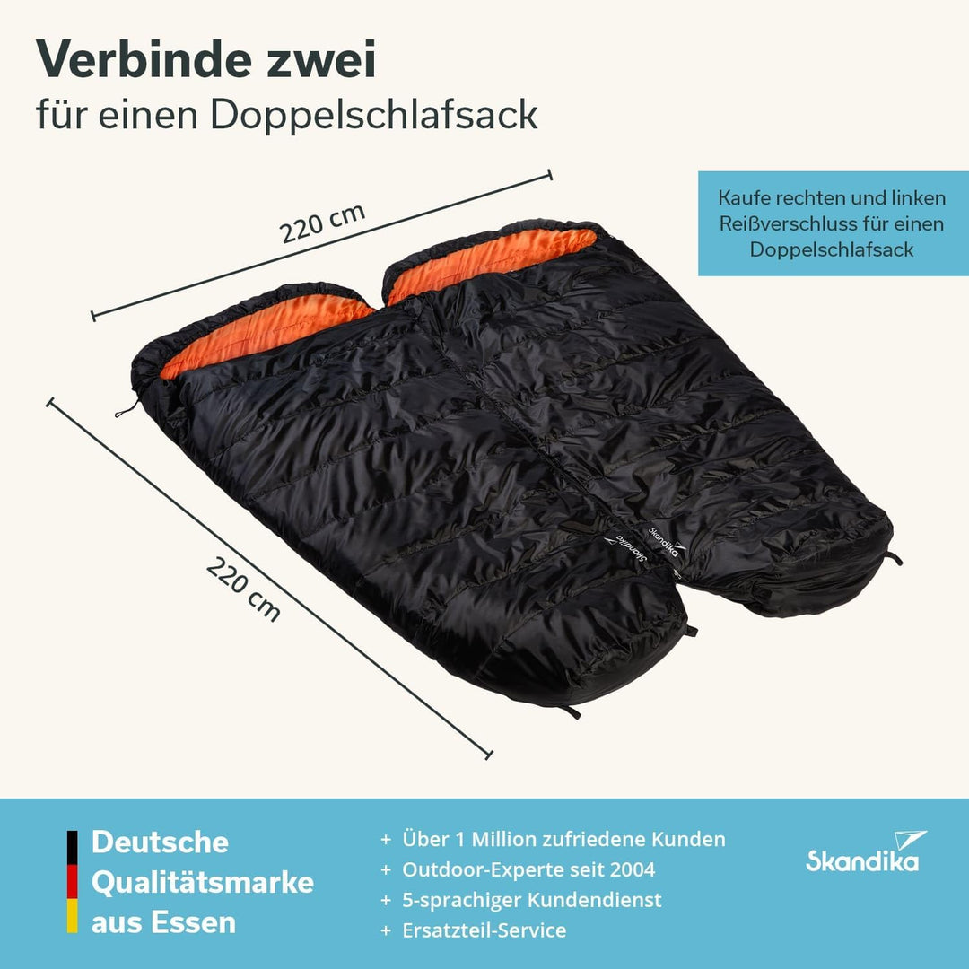 Skandika Schlafsack Vegas | XXL Mumienschlafsack mit/ohne Polycotton Innenfutter, für Erwachsene, ko