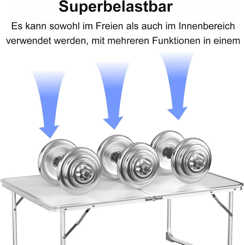 Yiyai Campingtisch Klappbar Faltbar Klapptisch Aluminium - 60 x 40cm Leicht Tisch Camping Tisch Klei