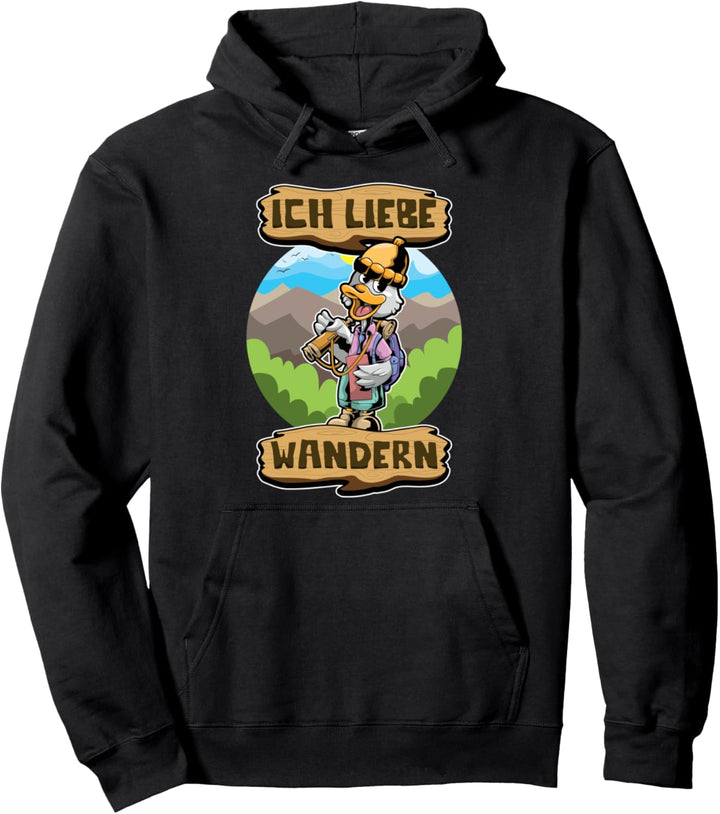 Ich Liebe Wandern - Wandertiere - Süsse Wanderer Ente Pullover Hoodie