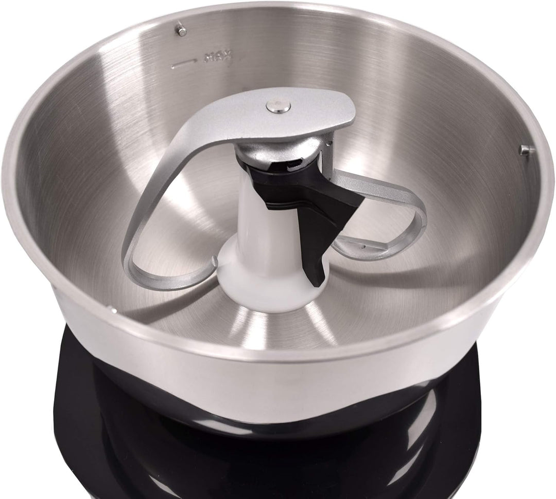 Syntrox Germany KM-800W BLACK Küchenmaschine Knetmaschine Mixer, Edelstahl-Behälter, 5 Liter