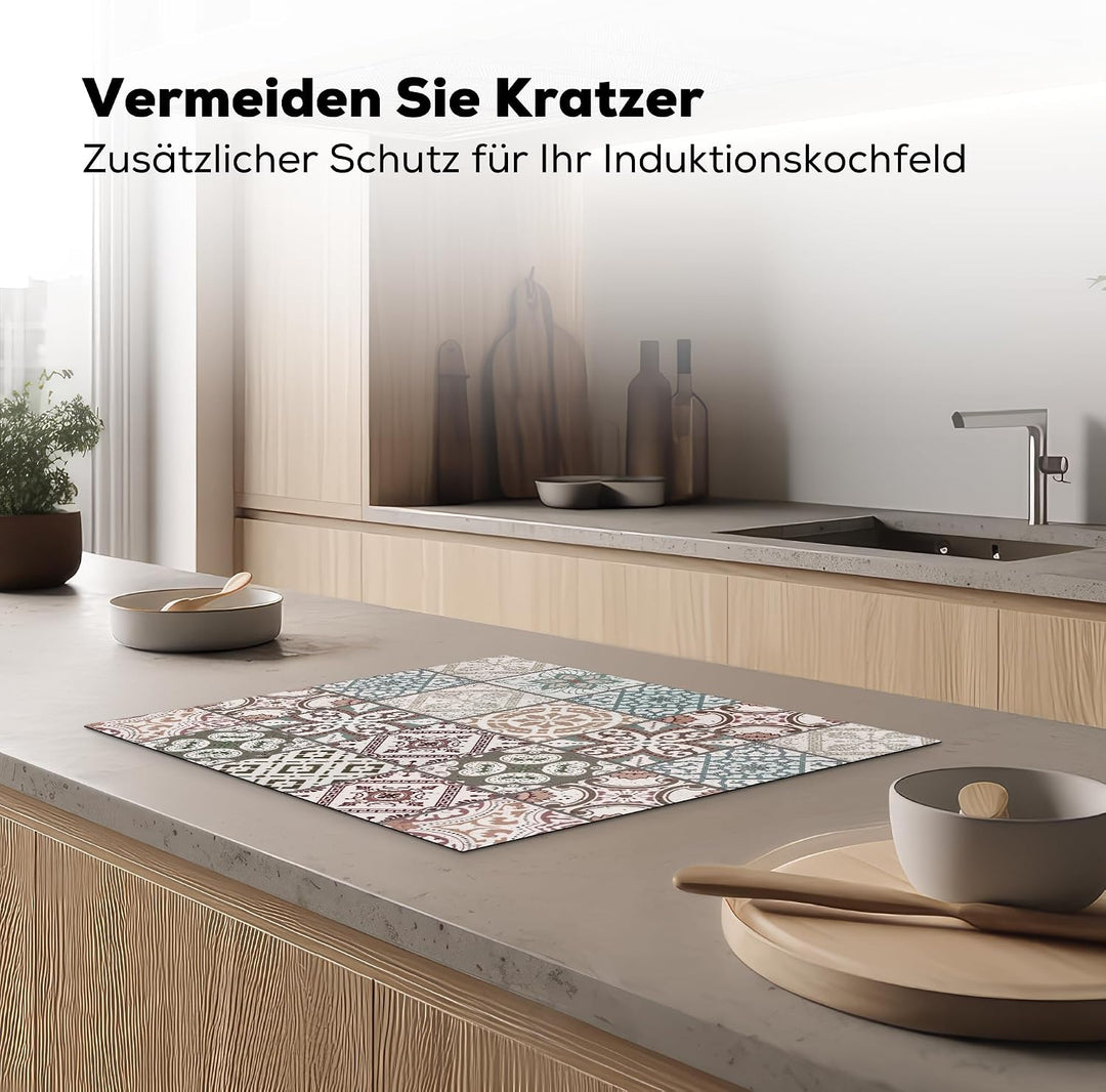 KitchenYeah© Herdabdeckplatte Einteilig Ceranfeld Abdeckplatte für | 65x52 cm - Induktionsschutz Cer