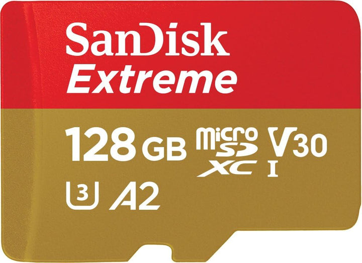 Action Cam,4K 30fps Ultra HD & SanDisk Extreme microSDXC UHS-I Speicherkarte 128 GB + Adapter (Für S