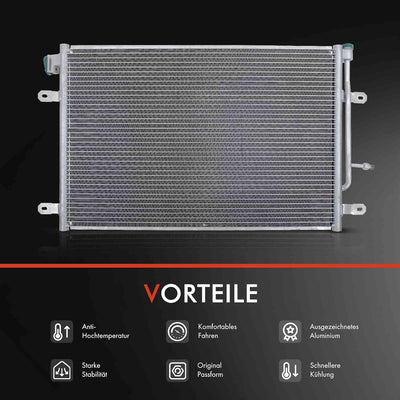 Frankberg Kondensator Klimaanlage ohne Trockner Kompatibel mit A4 2002-2008 A4 Avant 2004-2008 A4 Ca