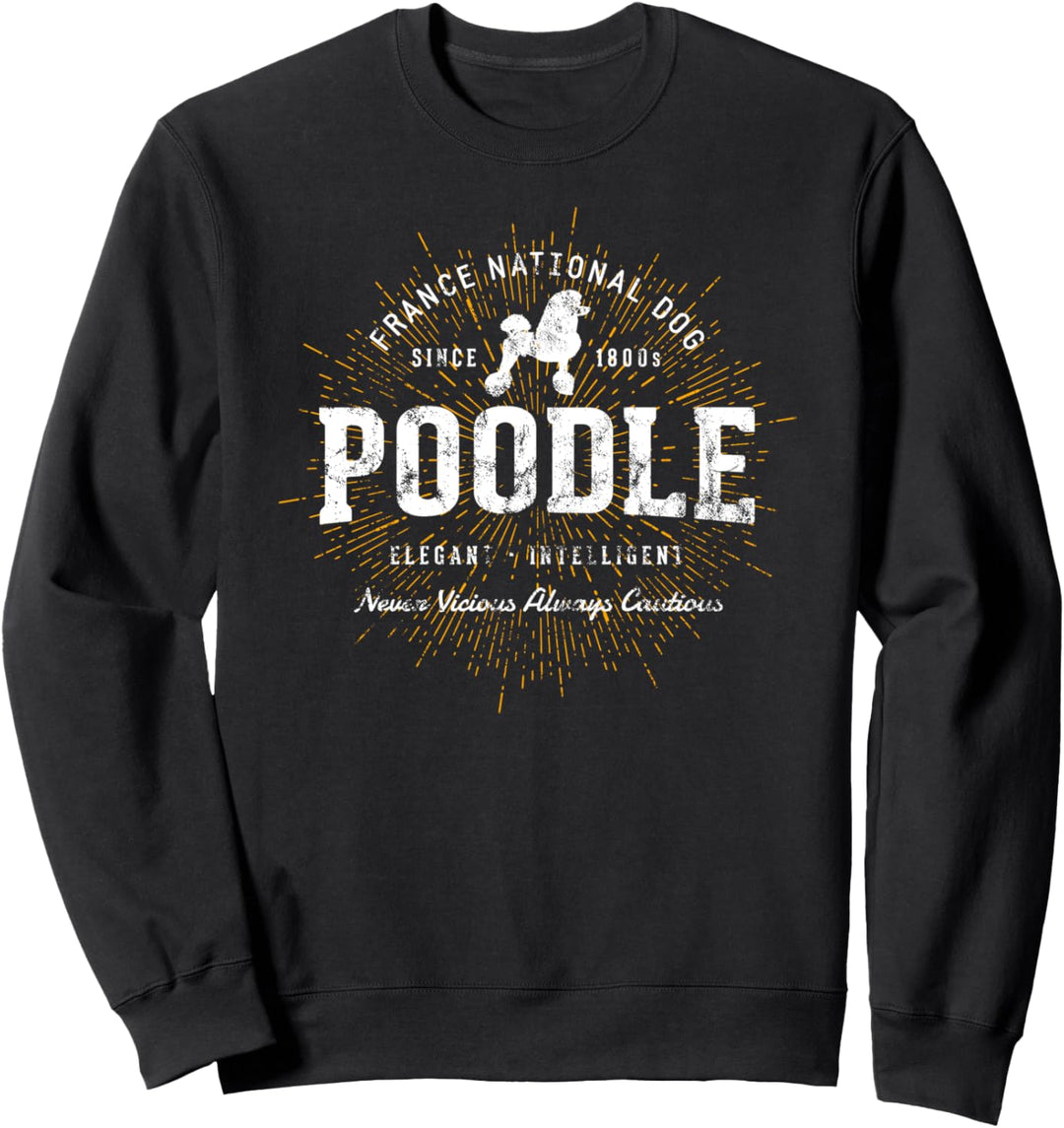 Poodle Retro Vintage Pudel Sweatshirt