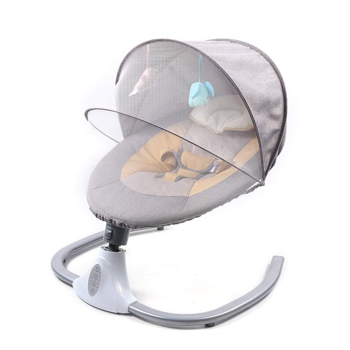 Elektrische Babywippe BabySchaukel Wiege für Kinder USB Bluetooth Musik mit Fernbedienung und Insekt