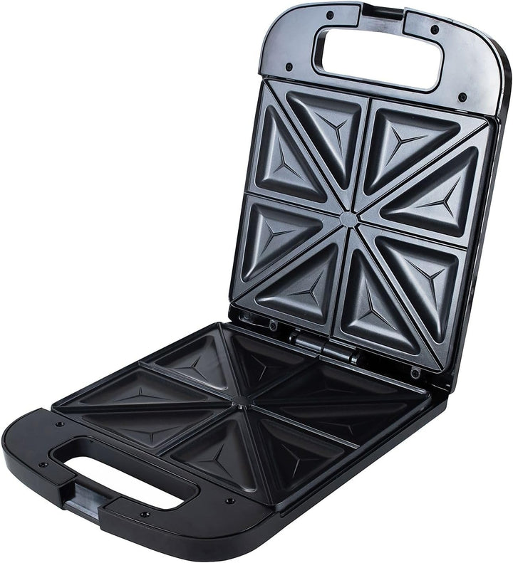 Adler AD 3055 Sandwichmaker XXL, 2000 W, Sandwichtoaster mit feuerfestem Griff, Toaster für 4 Sandwi