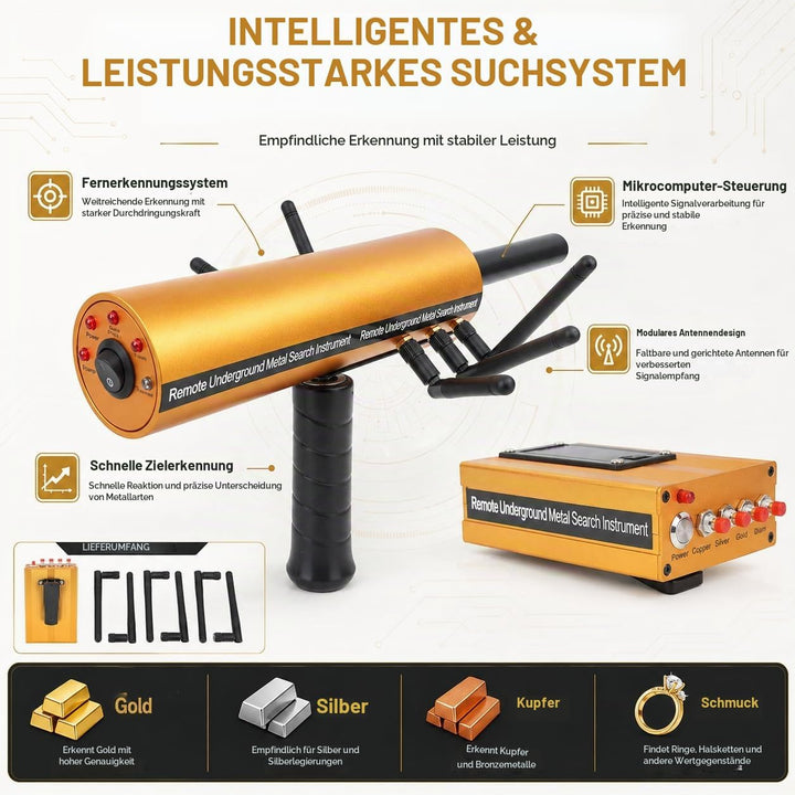 Golddetektor Unterirdisch, Gemahlenen Penetrieren, Ass Metall -Detektor Metall Pinpointer 30m Tiefe